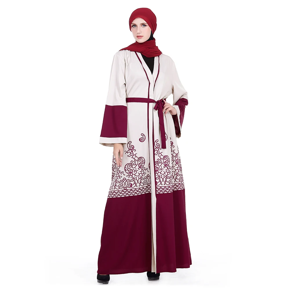 Винтажное платье с длинным рукавом Abaya мусульманское длинное в турецком стиле