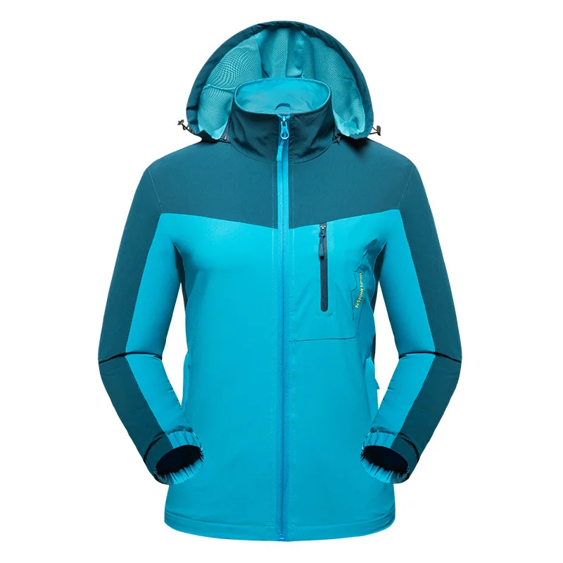 lake blue for woman Уличная Водонепроницаемая Весенняя походная куртка для женщин и мужчин для альпинизма дождевик для кемпинга ветровка треккинг спортивная куртка h86 - Цвет: lake blue for woman