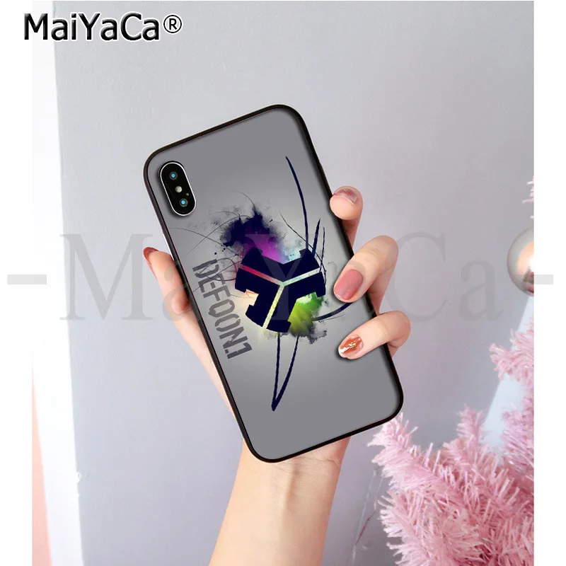 MaiYaCa defqon 1 ТПУ черный чехол для телефона чехол для Apple iPhone 8 7 6 6S Plus X XS MAX 5 5S SE XR чехол