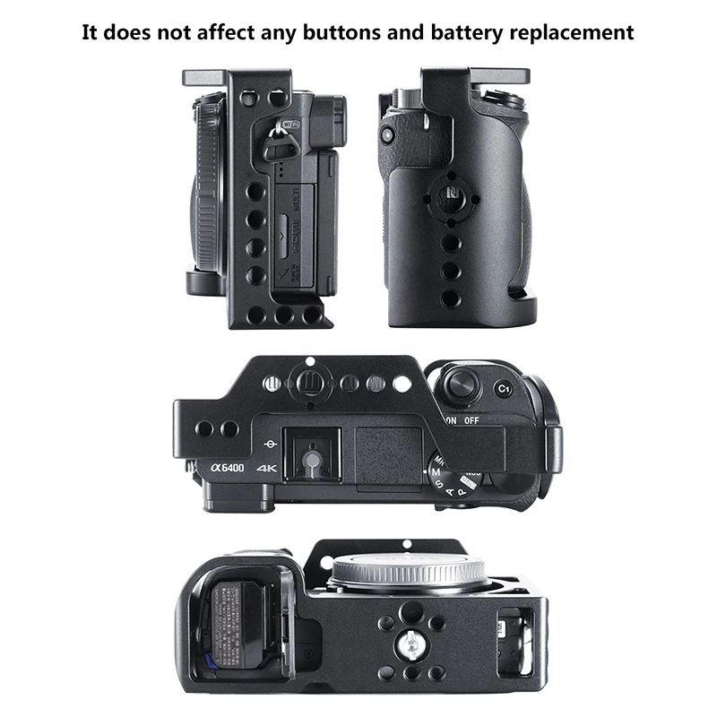 UUrig R008 A6400 Vlog клетка чехол Vlogging металлический чехол для sony A6400 с холодным башмаком для микрофона DSLR камера клетка 1/4 3/8 винт