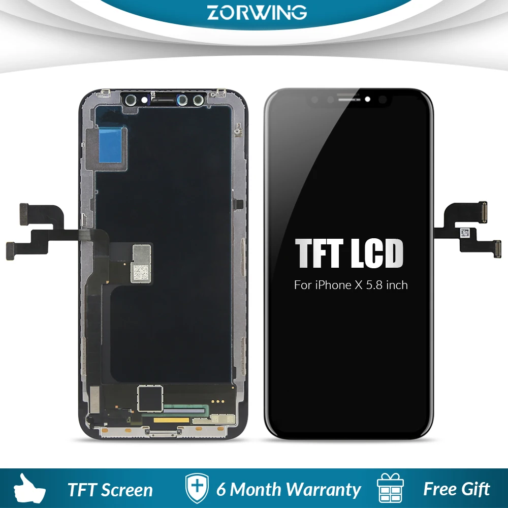 Качество AAA 5 8 дюймов TFT Экран для iPhone X ЖК-дисплей Дисплей планшета Сенсорный