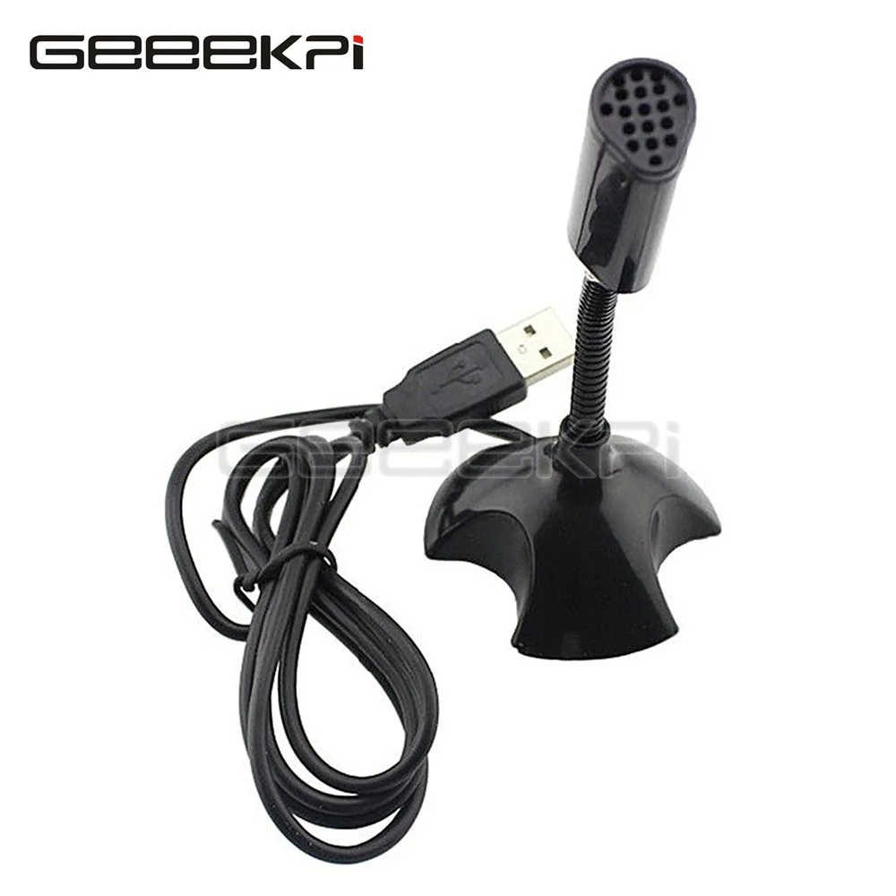 GeeekPi ПК ноутбук USB микрофон с держателем и оригинальная посылка Skype MSN icq Yahoo Messenger в