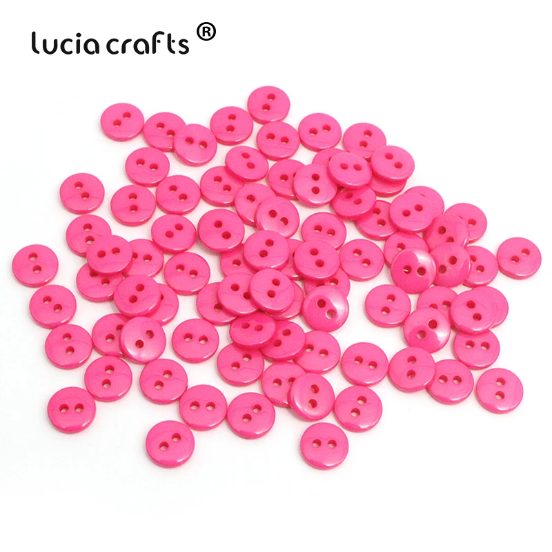 Lucia crafts 100 шт 10 мм круглые полимерные пуговицы для декоративных украшений DIY шитье скрапбукинг аксессуары для одежды E0509