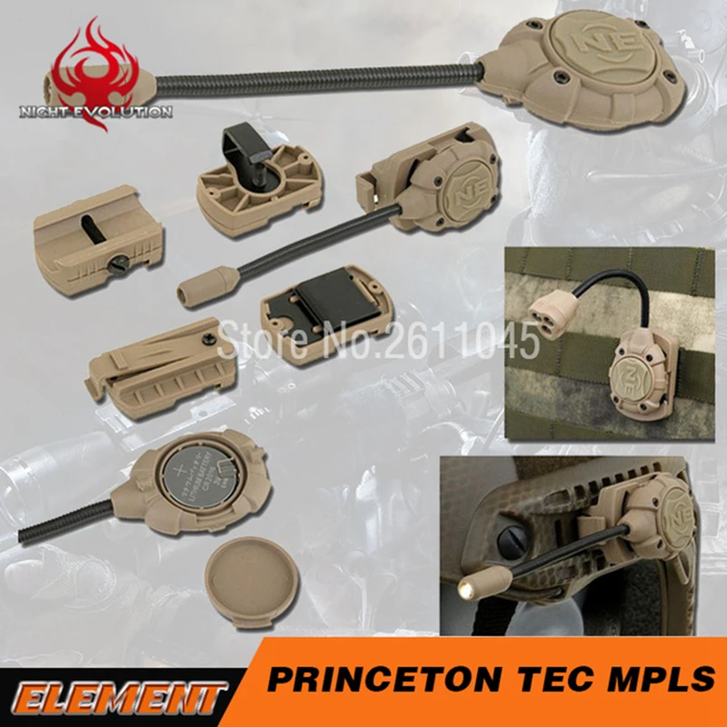 Ночник-Эволюция Princeton Tec MPLS Шлем светильник модульный персональный светильник ing система Molle крепление зеленый или белый NE05012