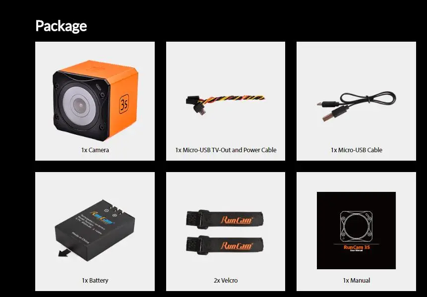 Runcam 3 S Runcam3S NTSC/PAL переключаемый дизайн для FPV wifi подключения и сменная батарея Runcam3 для гоночного FPV дрона