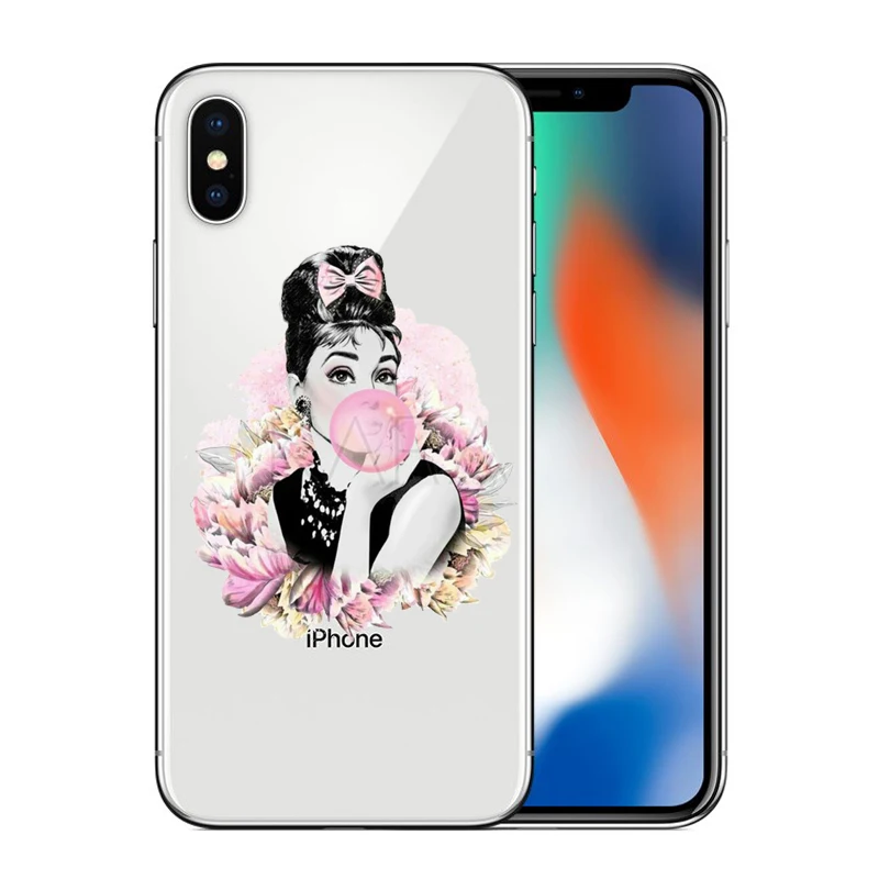 Одри Хепберн Мода девушка леди сотовый Жесткий ПК телефон чехол для iphone 6 6S 7 8 Plus 5S