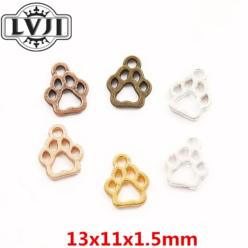 102pcs zinc alloy Animal Bear paw Charms for Jewelry Making 5941 | Украшения и аксессуары