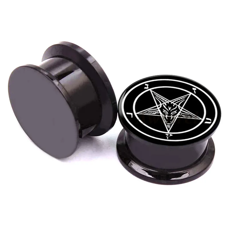Акриловые ушные пробки Baphomet с логотипом пентаграммы 1 пара измерительные насадки