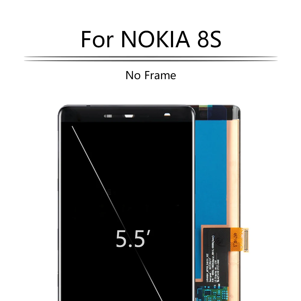 5 &quotсупер AMOLED ЖК дисплей сенсорный экран с рамкой для NOKIA 8 Sirocco замена мобильного