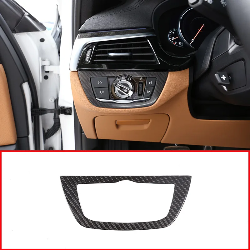 

Real Carbon fiber For BMW 5 Series G30 G31 2018 2019 Car Interior Headlight Frame Trim Accessories