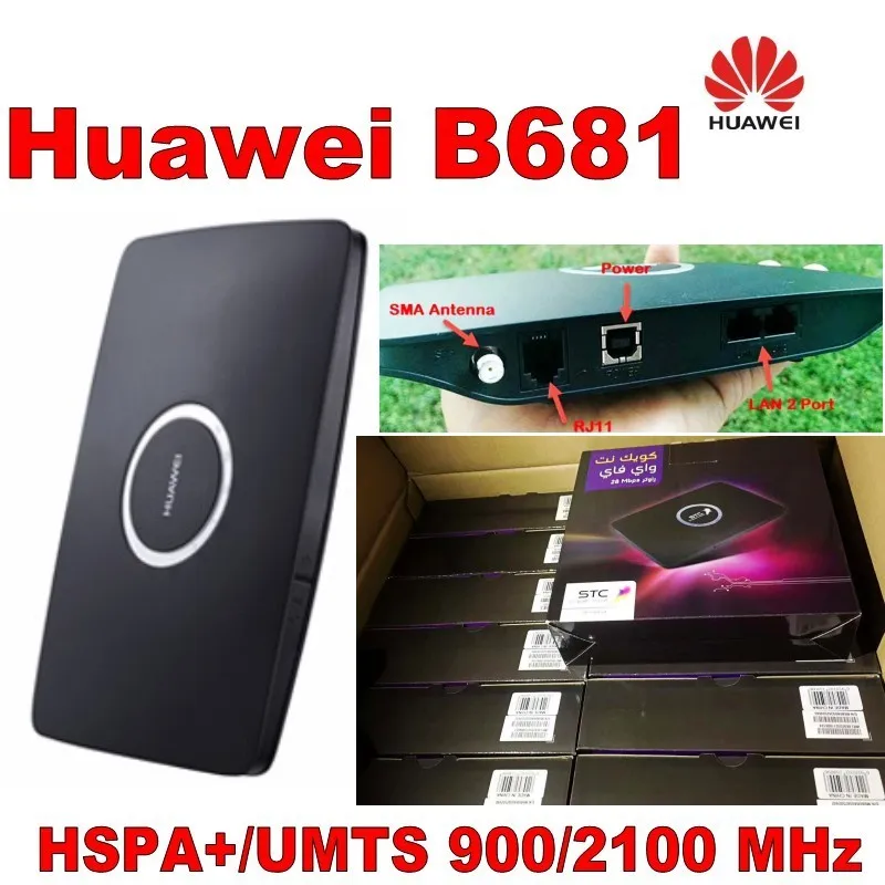 

Lot of 500pcs Unlocked Huawei B681 3G UMTS HSPA+ WCDMA 28.8Mbps Wireless Router WPSwith SIM Card Slot