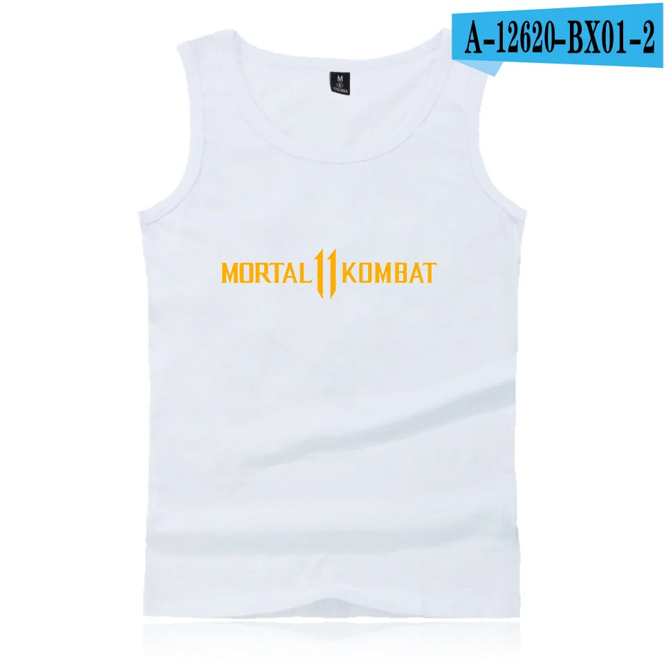 White Mortal Kombat, 11 игр, Мультяшные майки, мужские, аниме, битва, Харадзюку, уличная майка, хип-хоп, Повседневная летняя одежда - Цвет: White
