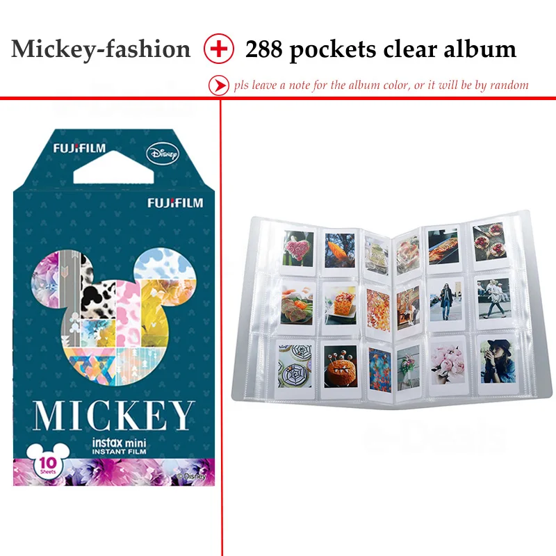 Fujifilm Instax Мини пленка Микки 10 листов для Mini 9 8 + 7 s 70 90 25 мгновенный Polariod камера