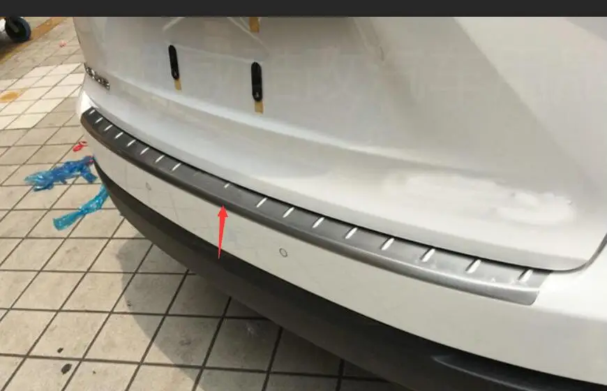 Для Lexus NX 200t 300h 2015 2016 2017 задний бампер задняя дверь из матовой нержавеющей стали