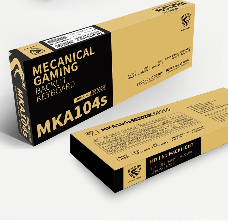 FL ESPORTS MKA104S/MKA104 Pro магический Кристальный USB Проводная Подсветка Механическая