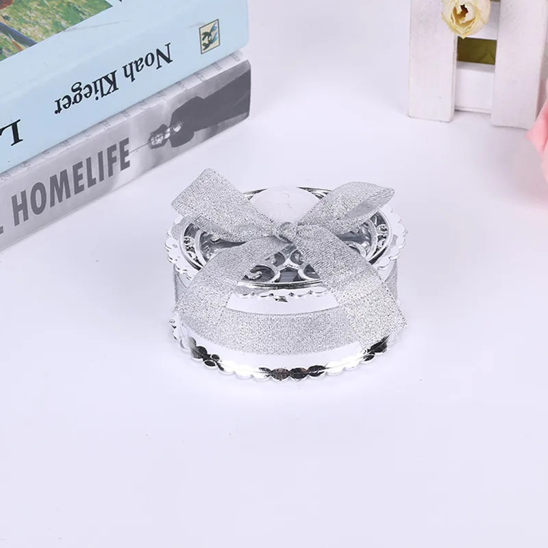 Свадебные коробки для конфет креативные с круглым цветным бантом 30 шт. | Дом и сад