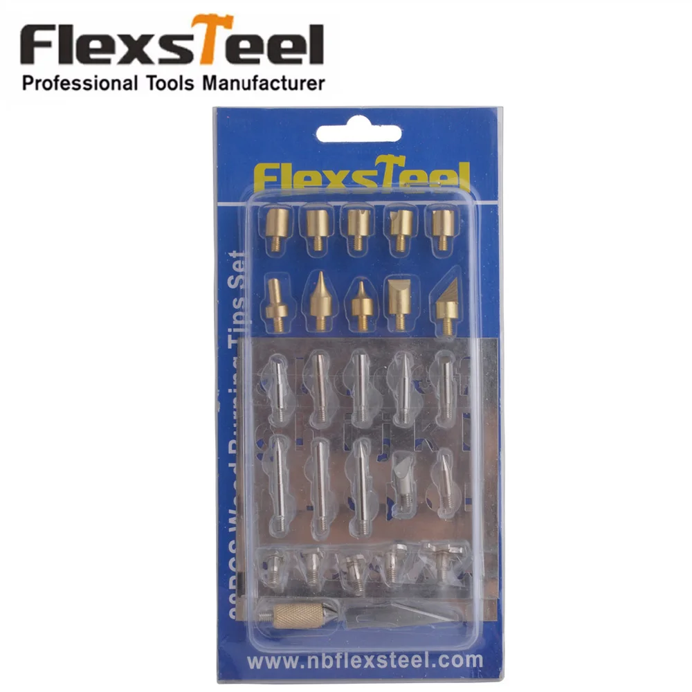 Flexsteel 28 шт. профессиональный набор наконечников для сжигания древесины древесная