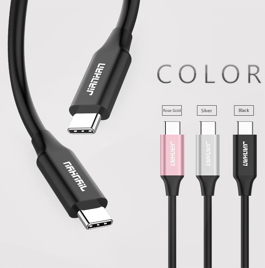 Кабель для быстрой зарядки и передачи данных для Macbook Pro, samsung S9 Switch, huawei, быстрое зарядное устройство, sync, usbc, 3 А, USB 3,1
