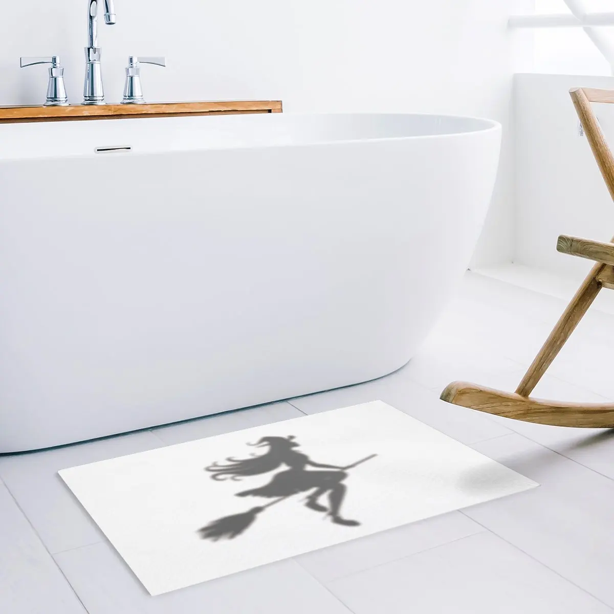 18x30 дюймов Sihouette Хэллоуин ведьма коврики Кухня Тапочки Ванна вход коврик Indoor