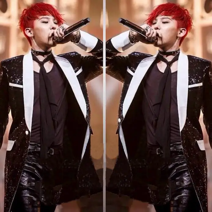 

Black men suits designs homme terno stage costumes for singers men sequin blazer dance long clothes jacket style dress rock