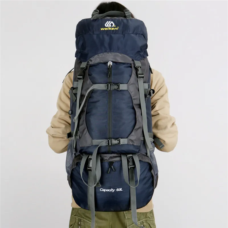 Beste Hoge Kwaliteit Cool Casual Nylon Reistassen 55L Outdoor Klimmen Rugzakken Waterdichte Multifunctionele Cyling Wandelen Tas Mannen