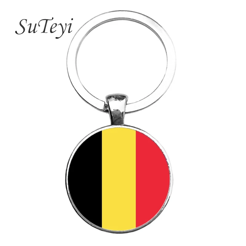 SUTEYI классические брелоки с государственными флагами флаг Болгарии Бельгии