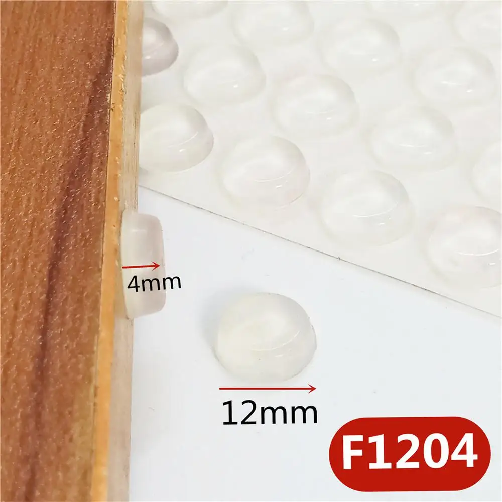 F1204 12x4mm 60 зерен двери шкафа бампер различного размера из силикона материал для кухонного шкафа самоклеящаяся Демпферная Накладка для дверного стоппа - Цвет: F1204 12x4mm