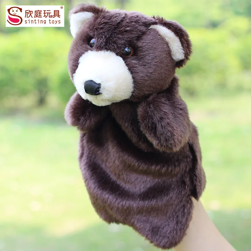 Hand Puppet Ручная марионетка в виде животного куклы Плюшевый Слон панда кошка ручная кукла обучающая куклы кукольный театр пальчиковые куклы марионетки игрушка на руку плюшевые игрушки кукла марионетка пальчиковый театр - Цвет: Hand Puppet