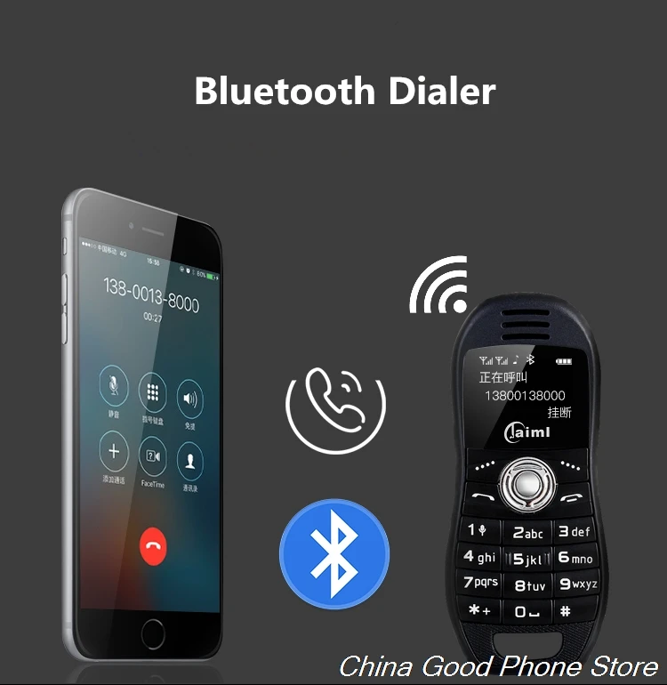 Милый мини-мобильный телефон с двумя sim-картами, магический голосовой Bluetooth набор номера, Поддержка русской клавиатуры, MP3 рекордер, детский мобильный телефон