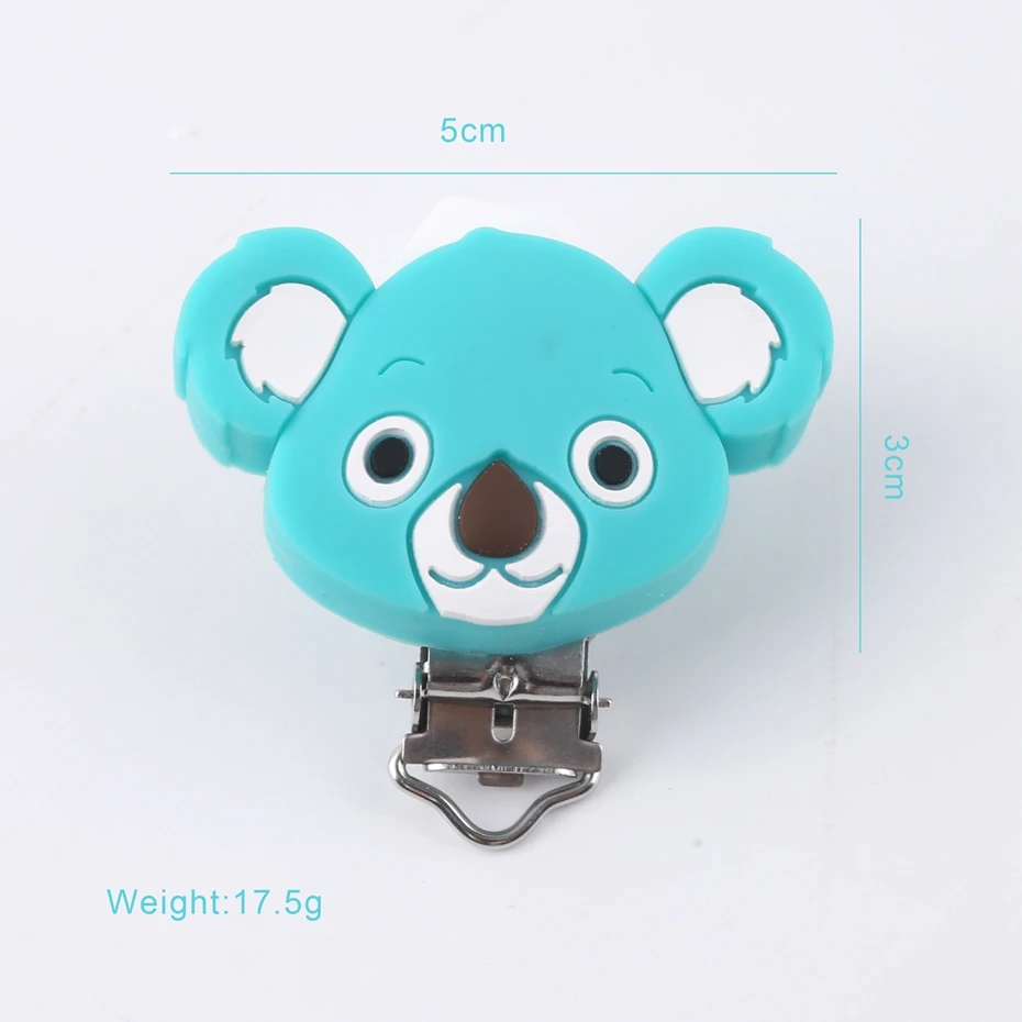 Пищевая силиконовая Милая Мини-пустышка Koala, зажим для пустышки, силиконовая прорезыватель, аксессуары, ниппель для клипа, сделай сам, для пустышки, цепочка, детские товары