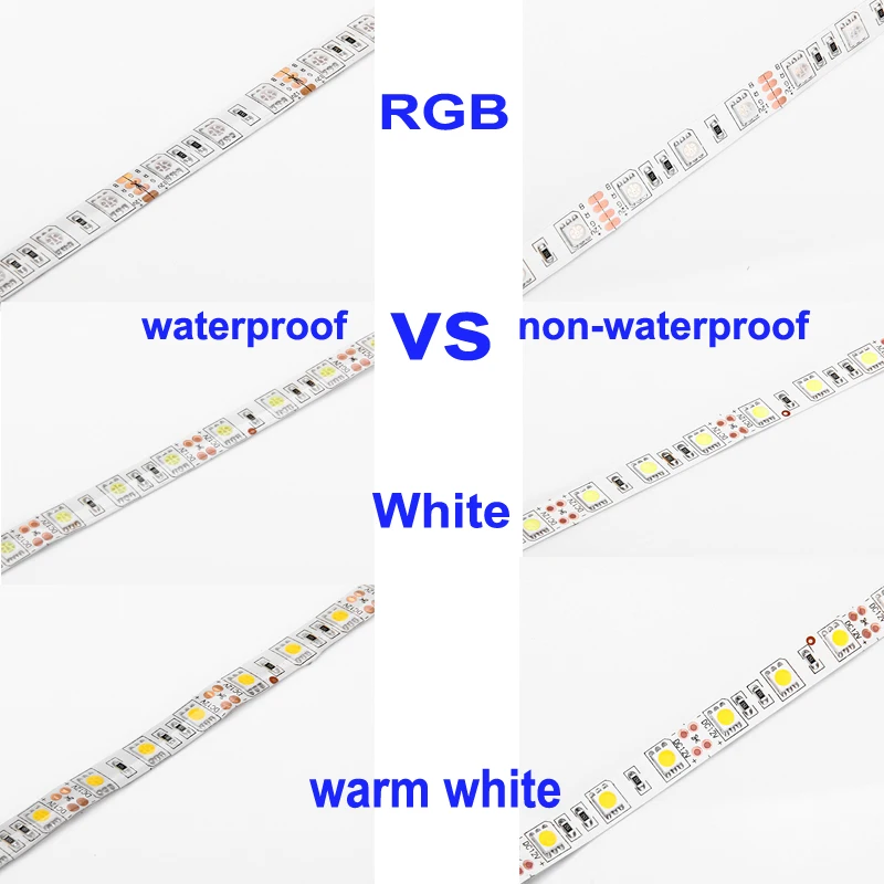 5 м 300 светодиодов Водонепроницаемая RGB Светодиодная лента 5050 DC12V 60 светодиодов/м гибкая светодиодная лента домашняя декорация внутри снаружи лампа