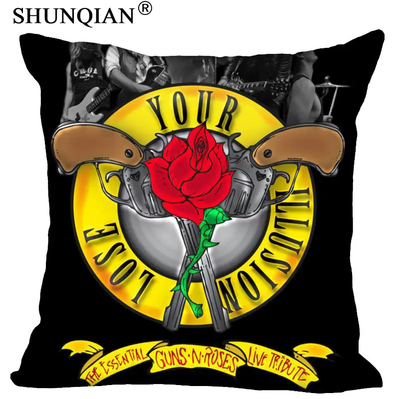 

Custom Square Pillowcase Guns N' Roses soft 60x60cm (Two Sides) Pillow Cover Zippered 1pcs Custom Pillow Cover More Size