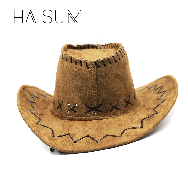 Модная однотонная ковбойская шляпа для взрослых Haisum мужчин и женщин