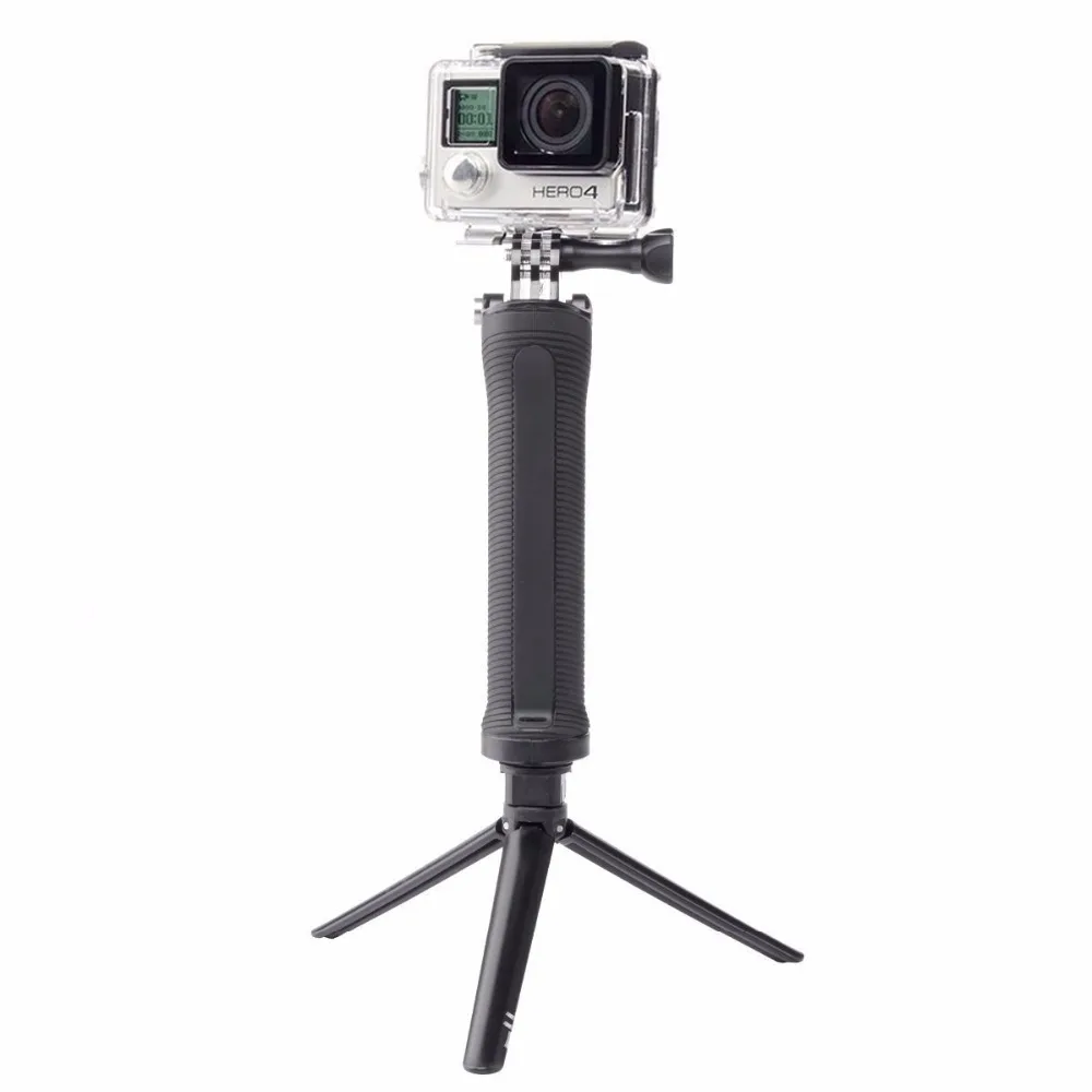 Складной монопод селфи палка складной 3 способа ручной для Gopro Hero 4 + SJ4000 SJ5000 Xiaomi