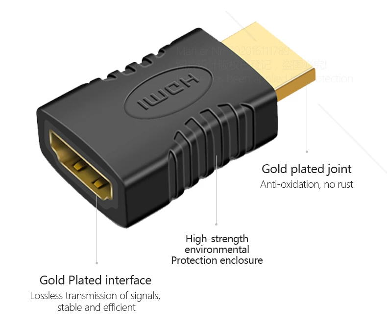 AUN HDMI разъем Мужской к HDMI Женский адаптер(дополнительно HDMI разъем Женский к HDMI Женский адаптер) для 1080P HDTV PC проектор