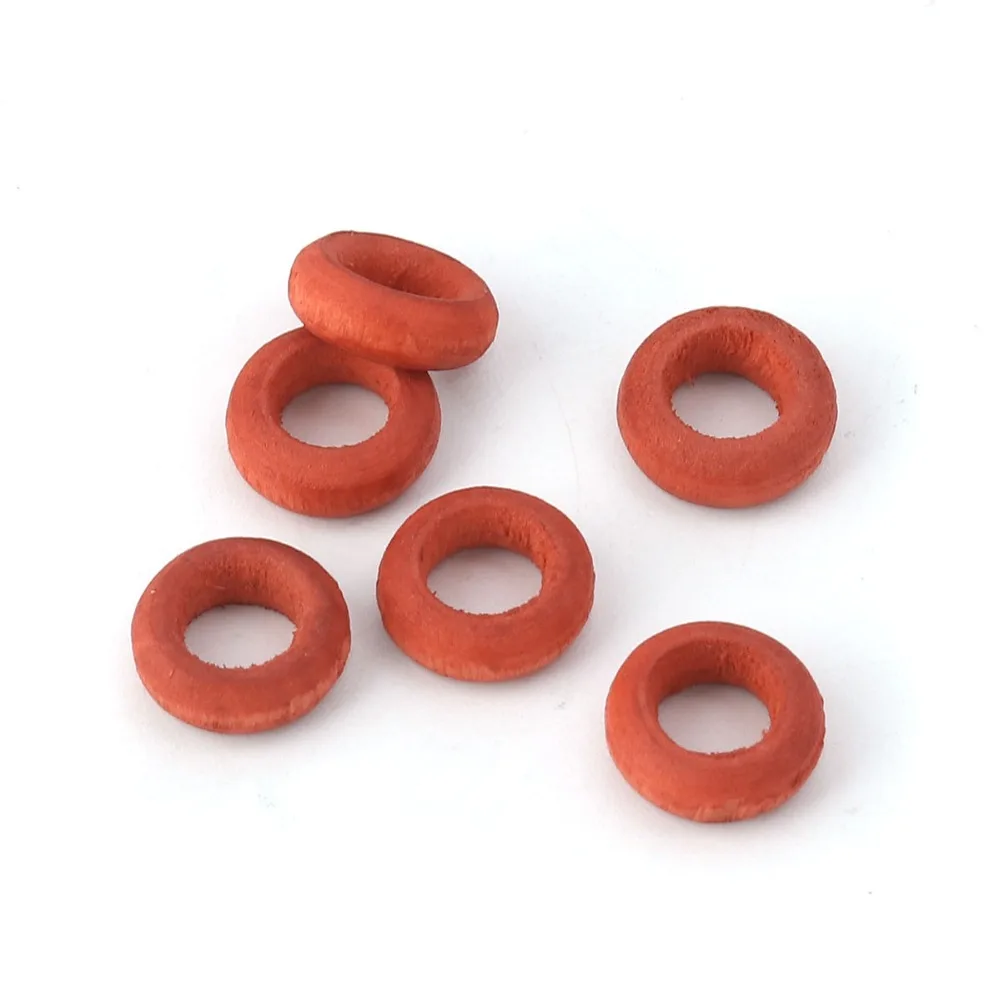 DoreenBeads, деревянные бусины, круглые кольца, кофейно-коричневые, красные, сделай сам, около 10-12 мм(4/") Диаметр, отверстие: Приблизительно 5,6-6,3 мм, 30 шт