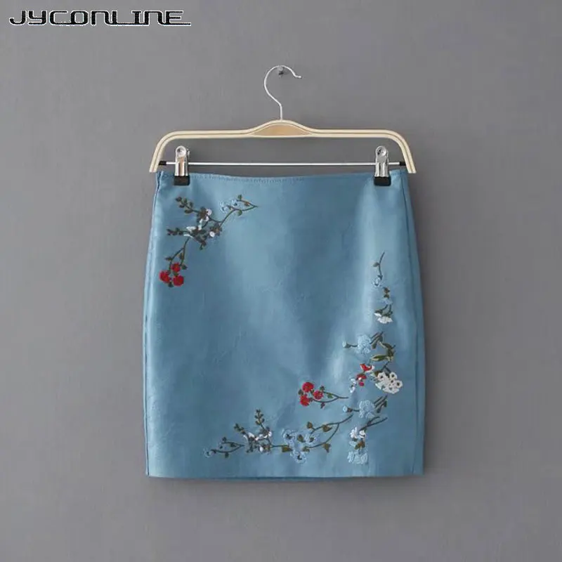 Женская юбка-карандаш с цветочной вышивкой JYConline облегающая юбка из