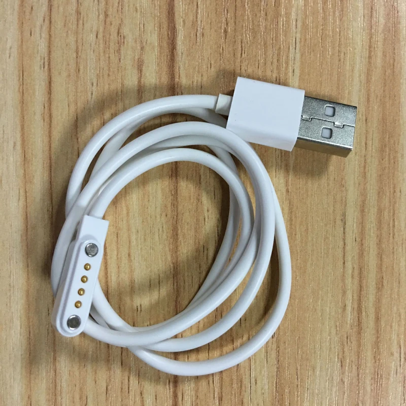 

Universal Smart Watches or Wristbands charge Line cable Magnet Suction 4-pin 7.62mm USB port chargers for K88H KW88 KW18 GT88 G3