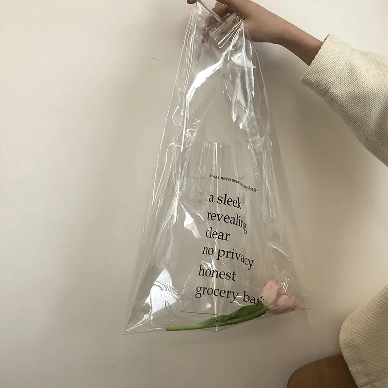 2019 прозрачная сумка для покупок элегантная продуктовая Сумка-тоут женские сумки