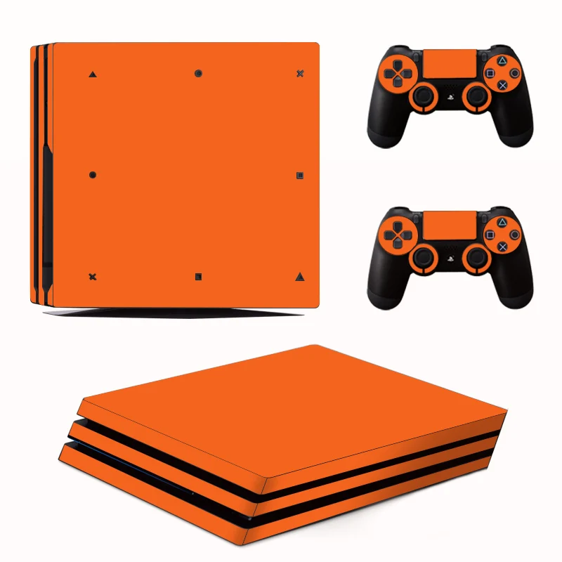 Сплошной цвет наклейка консоли кожного покрова для Playstation 4 Pro консоли PS4 про кожу наклейки контроллер светодиодный защитный