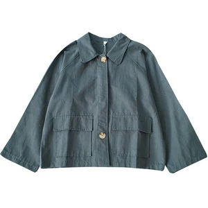 Новое Женское пальто оверсайз куртка модная свободная Студенческая с длинным