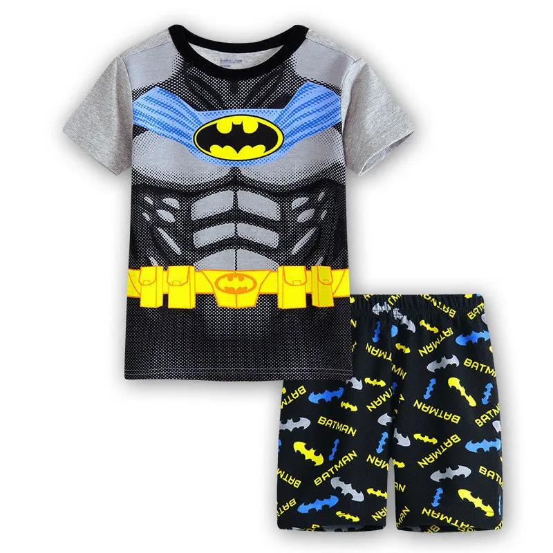 Baby Boys Girls Batman Clothing Set Pajamas Sleepwear Cartoon Kids Nightgown Costumes Shorts + Short Sleeve Tees Children |