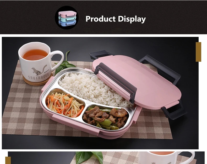 ONEUP коробка для обедов из нержавеющей стали Экологичная Bento коробка с мешками и столовыми приборами термоконтейнер для хранения продуктов для взрослых студентов