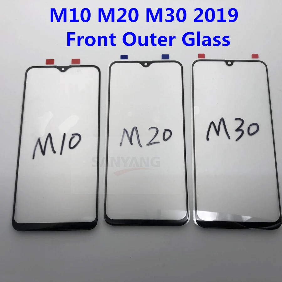 10 шт./лот Сменное внешнее стекло для Samsung Galaxy M10 M20 M30 2019 ЖК дисплей сенсорный экран