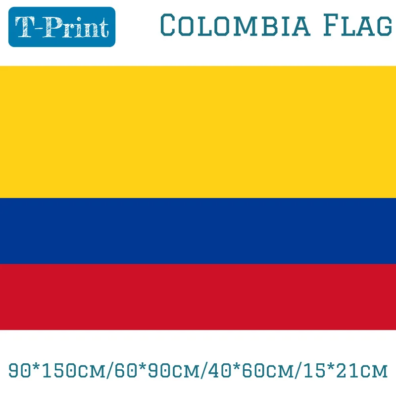 

90*150cm/60*90cm/40*60cm/15*21cm Hanging Colombia National Flag For World Cup Home Decoration Flag