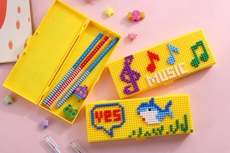 1 шт., чехол для карандашей с героями мультфильмов, милый рисунок hello kitty, единорог, детская игрушка-головоломка, новинка, пластиковая коробка для карандашей, канцелярские товары, Papeleria, школьный подарок
