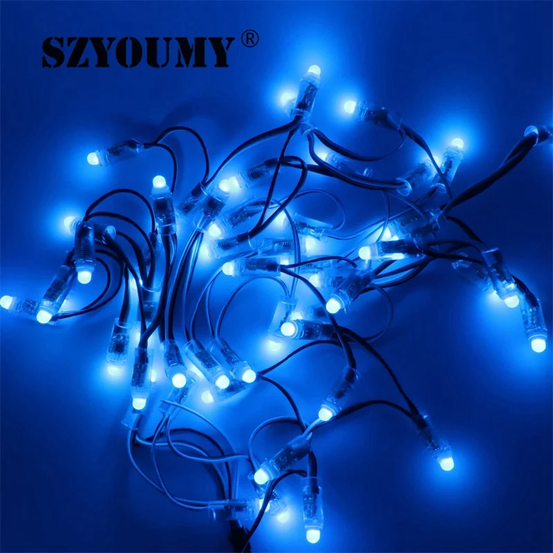 SZYOUMY DC5V WS2811 IC светодиодный модули Строка свет 12 мм Полный Цвет IP68 Водонепроницаемый реклама светодиодный пикселей огни+ светодиодный контроллер