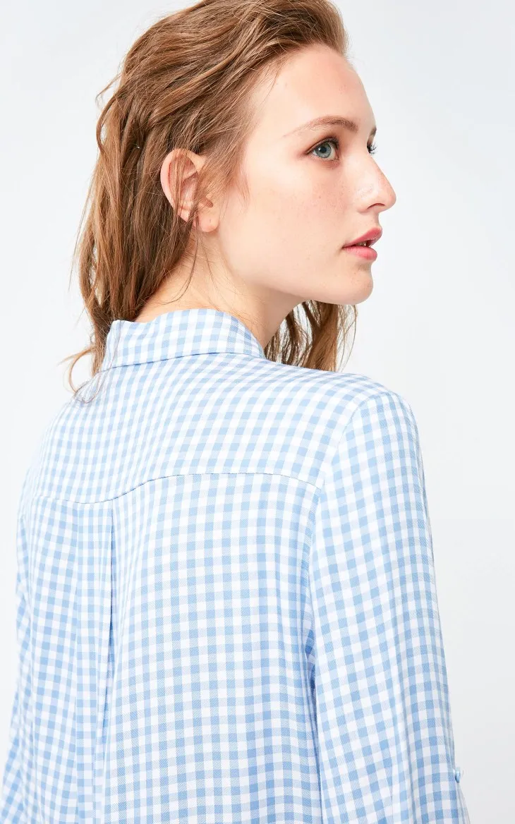 Vero Moda Новая женская клетчатая кружевная двухсторонняя блузка с 3/4 рукавами | 318331503