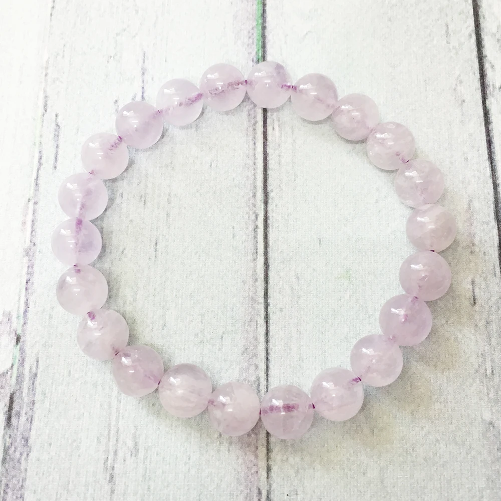MG0501 New Arrivals Design Lavender Purple Crystal Bracelet Women`s Natural Stone Inviting Love Heart Chakra | Украшения и