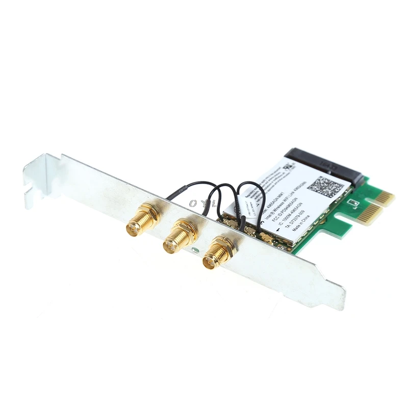Двухдиапазонная беспроводная карта PCI E для настольного ПК 2 4/5 ГГц 300 м + 3 антенны